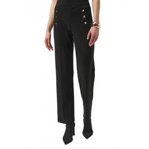NEW JOSEPH RIBKOFF pull on straight pants with rivet details in black